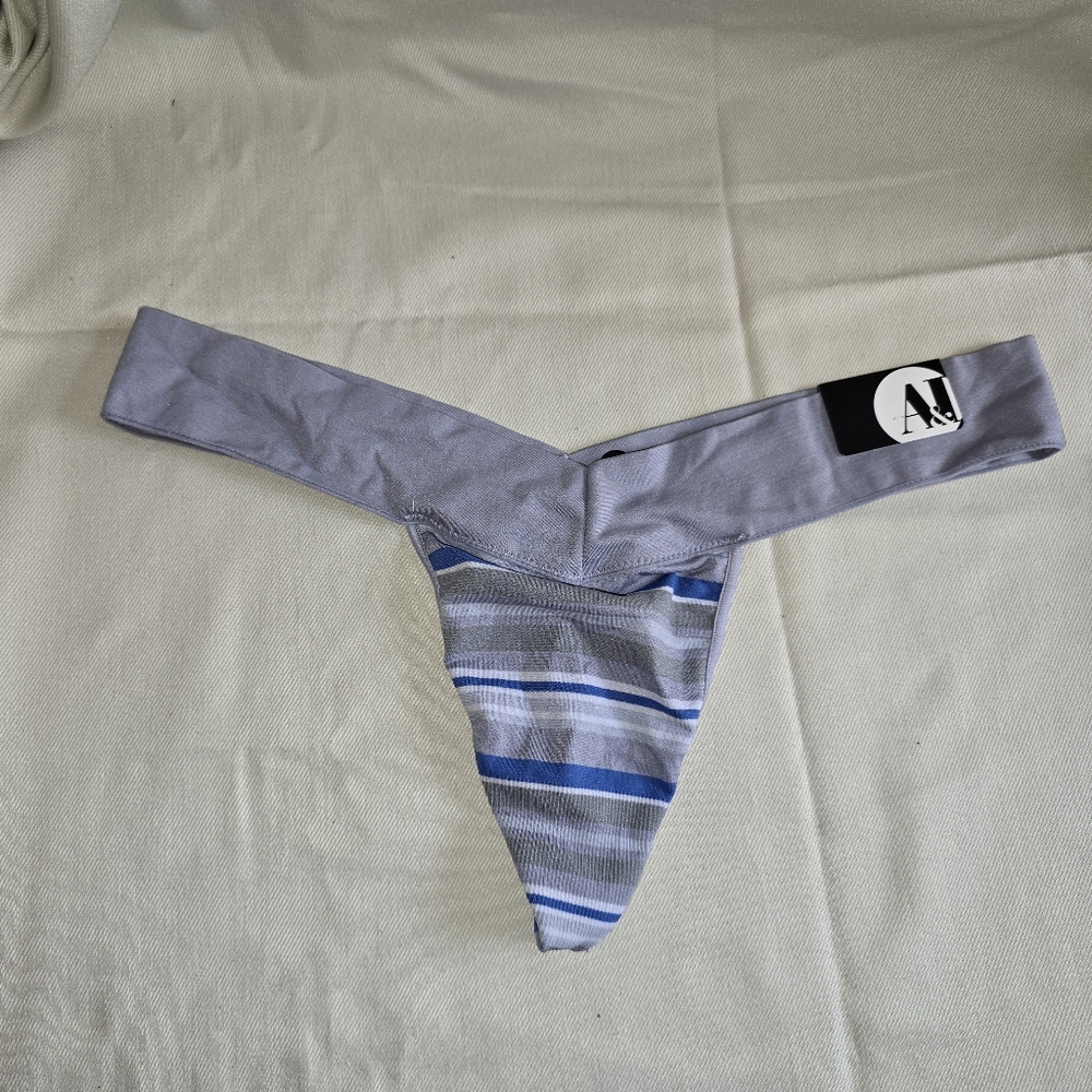 A&I Womens sz 8/XL Aleutian Stripe Thong Panties NWT Multicolored